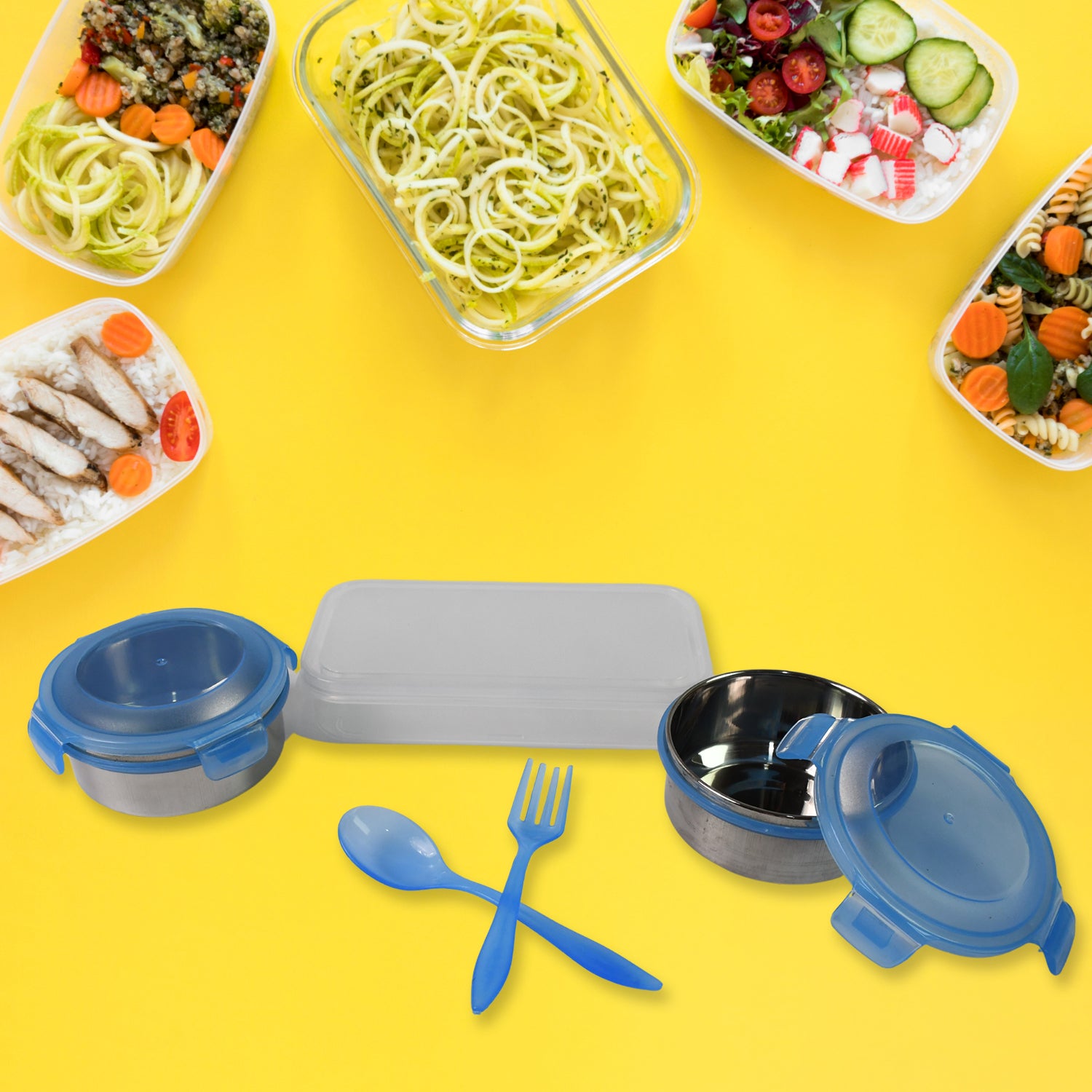 Sumo Lunch Box With Lunch Bag Plastic Lunch Box  Plastic Spoon Fork (2 Pc Set  With Lunch Box) Sumo Lunch Box With Lunch Bag Plastic Lunch Box  Plastic Spoon Fork (2 Pc Set  With Lunch Box)
